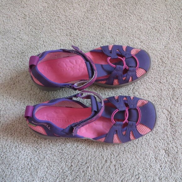 Merrell M-Hydro Mon 2.0 Youth Girl Sandals Size 6M Purple/Pink Velcro #MK1160850 - Picture 6 of 11